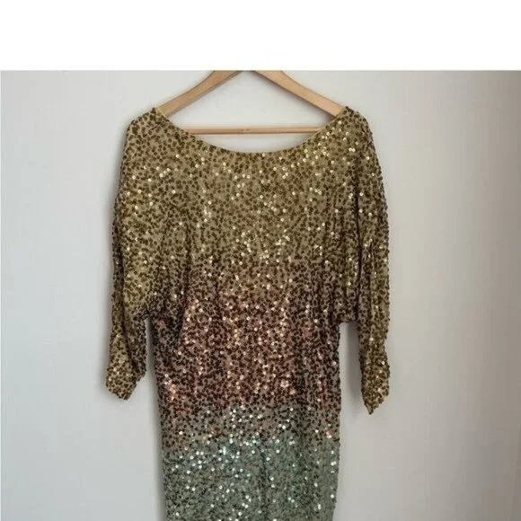Jen’s Pirate X Booty Free People Sequin Dress Blogger Favorite Small Ombre Shine